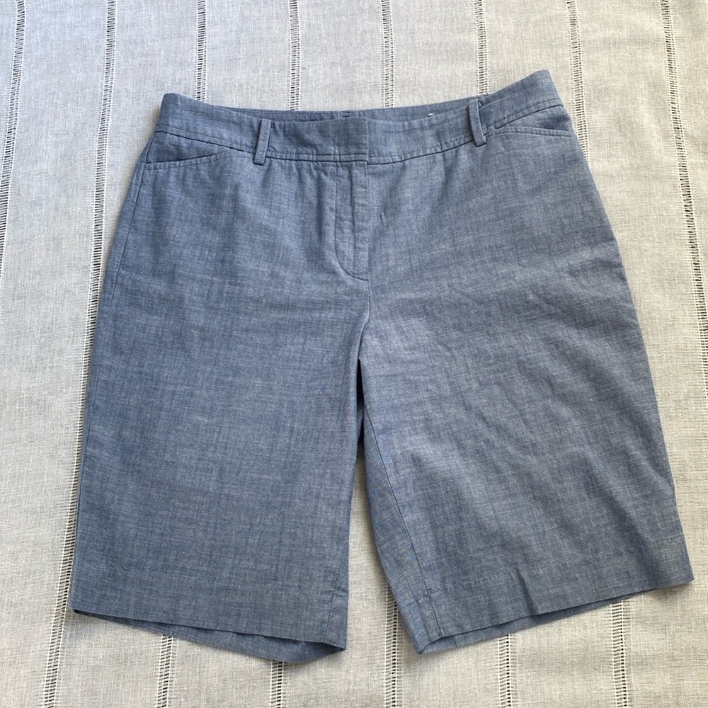 Talbots Blue Chambray Bermuda Shorts
